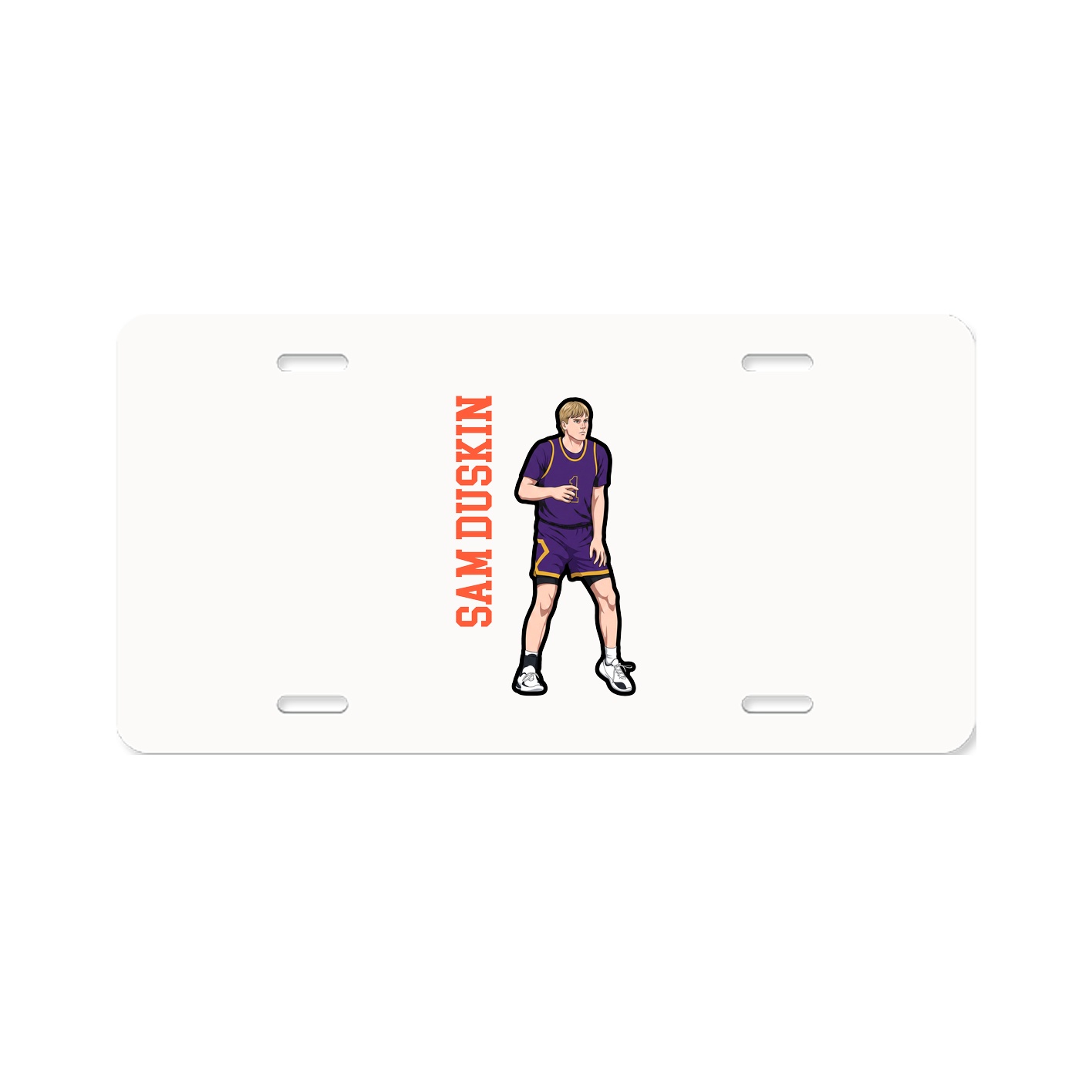 License Plate — Name Vertical in Classic