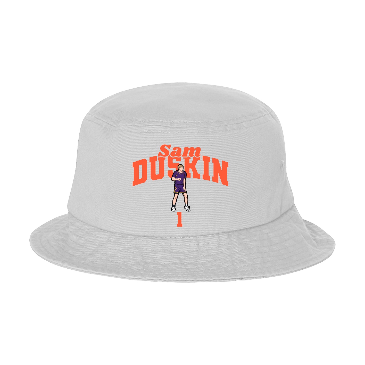 Bucket Cap — Signature Arch in White