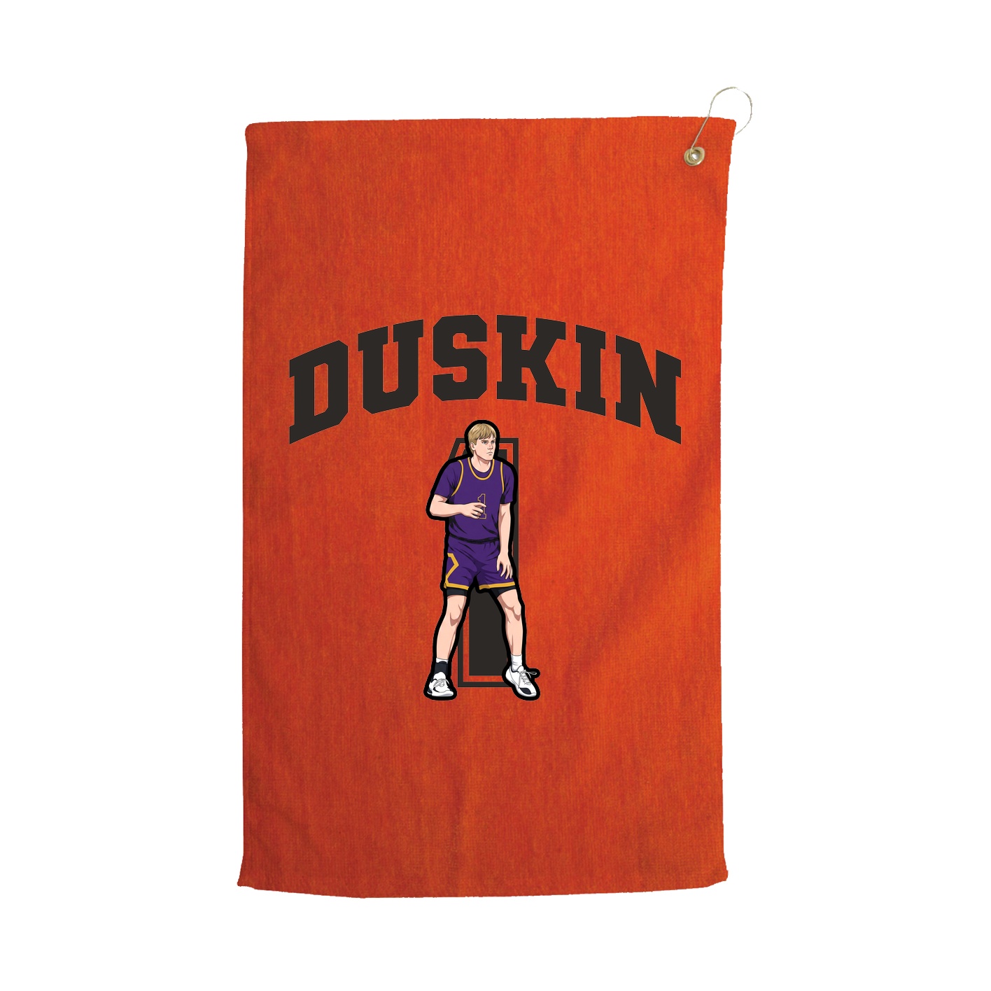 Golf Towel — Number in Orange