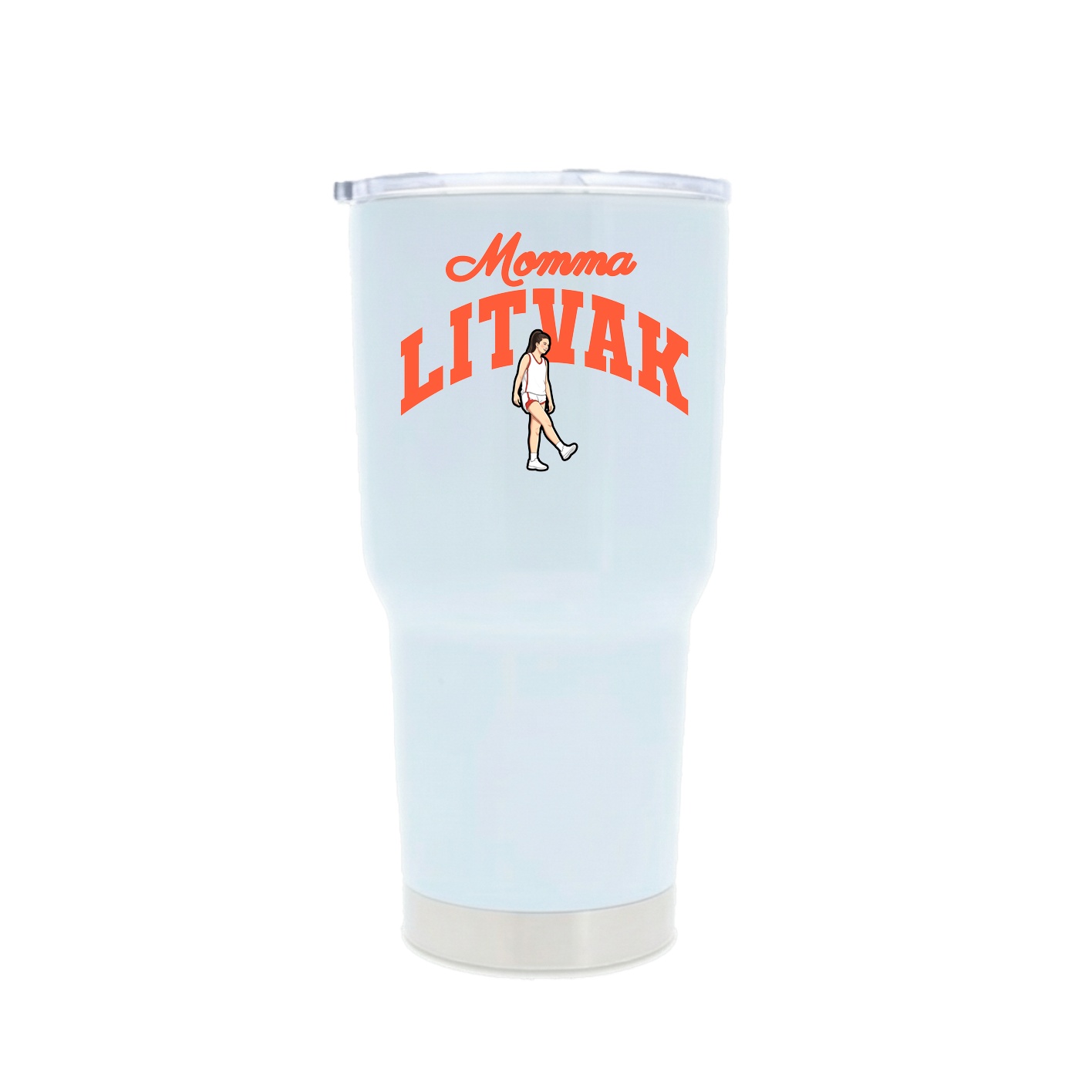 30oz Stainless Steel Tumbler — Mothers Day Arch in White