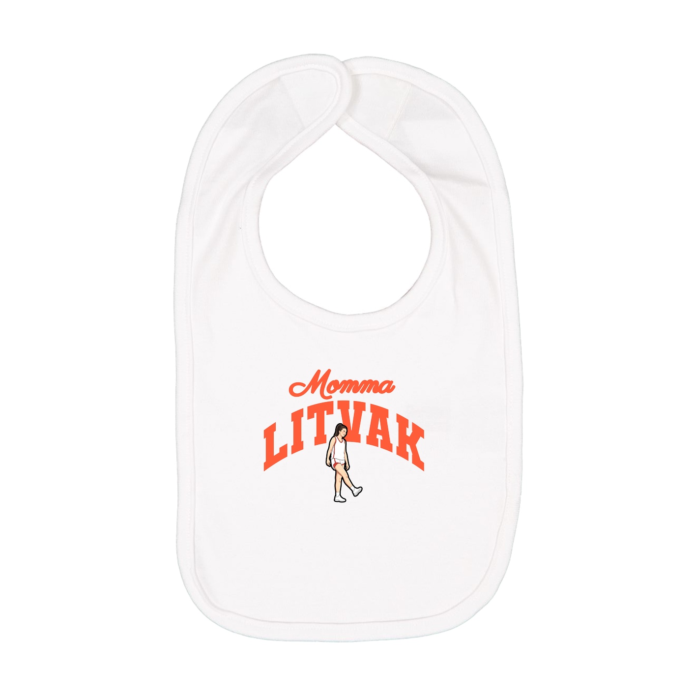 Infant Bib — Mothers Day Arch in White