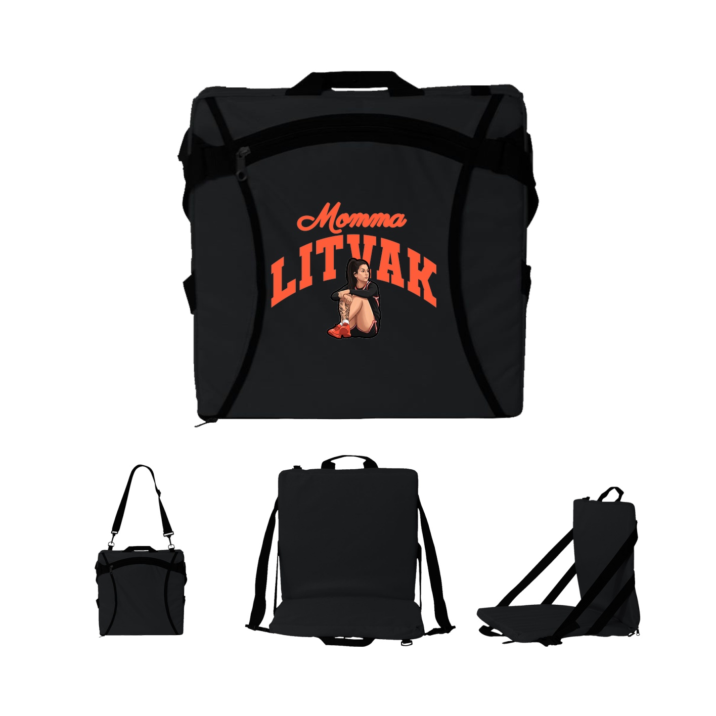 Folding Stadium Seat — Mothers Day Arch in Black