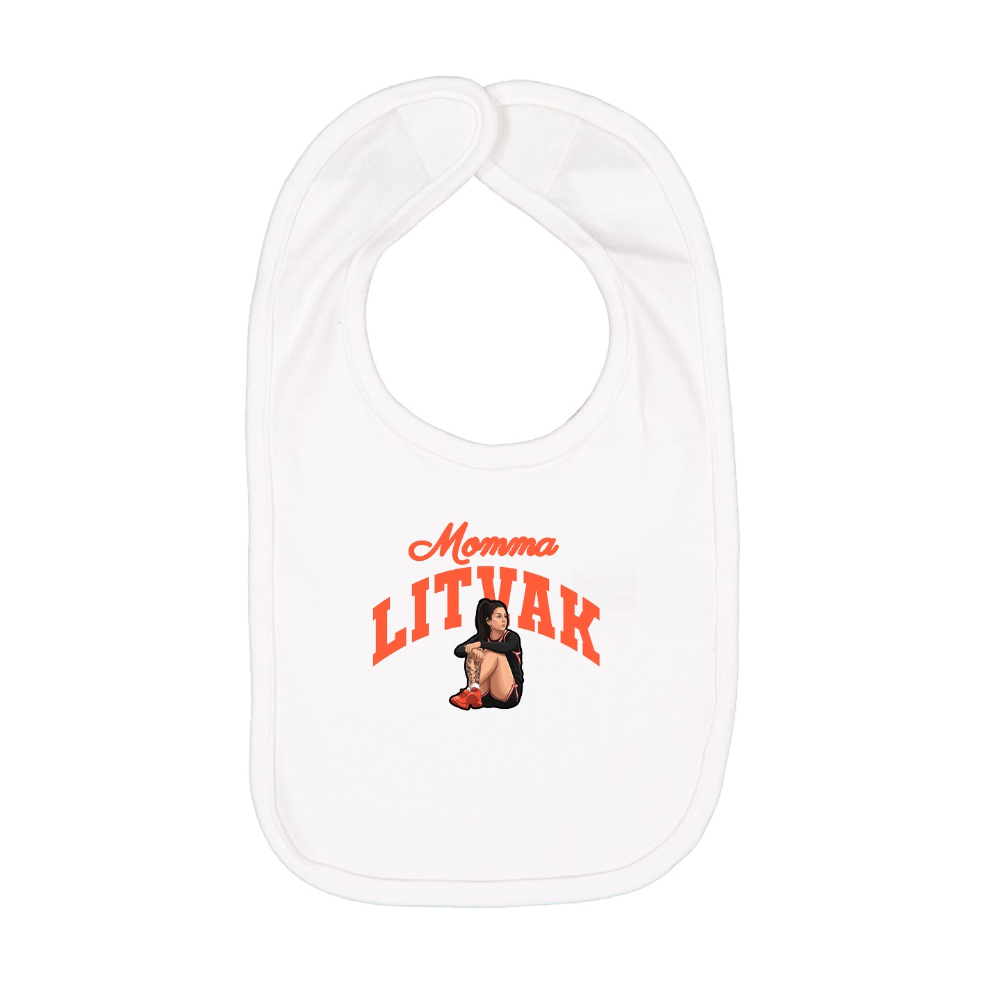 Infant Bib — Mothers Day Arch in White
