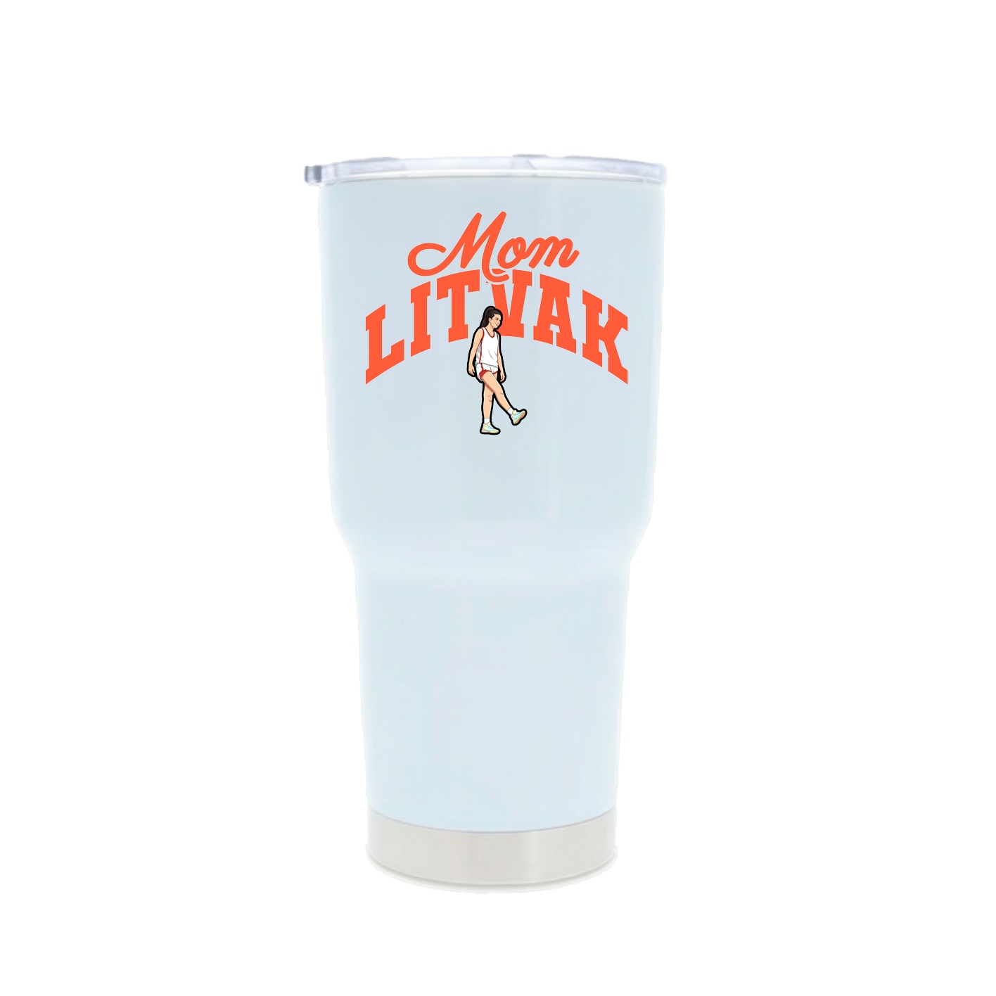 30oz Stainless Steel Tumbler — Mothers Day Arch in White