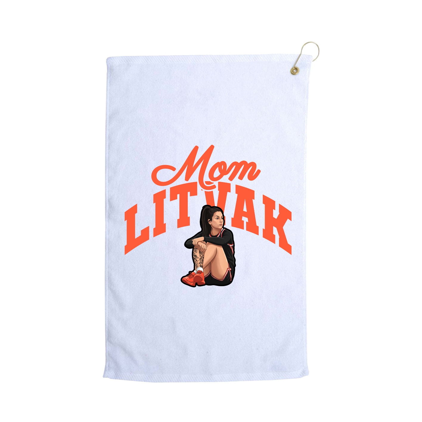Golf Towel — Mothers Day Arch in White