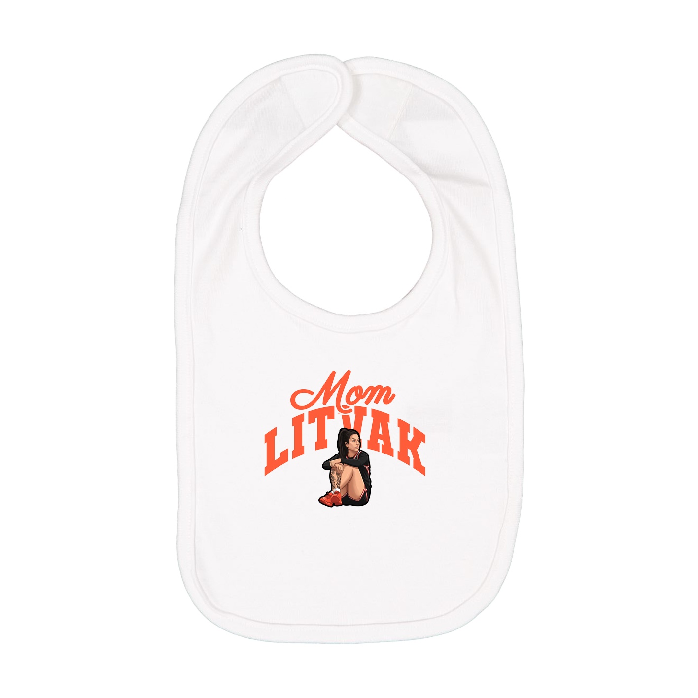 Infant Bib — Mothers Day Arch in White