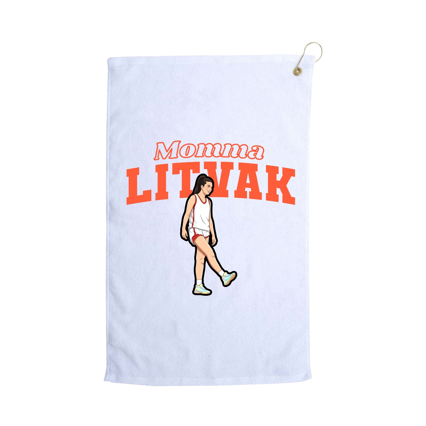 Golf Towel — Mothers Day Block in White
