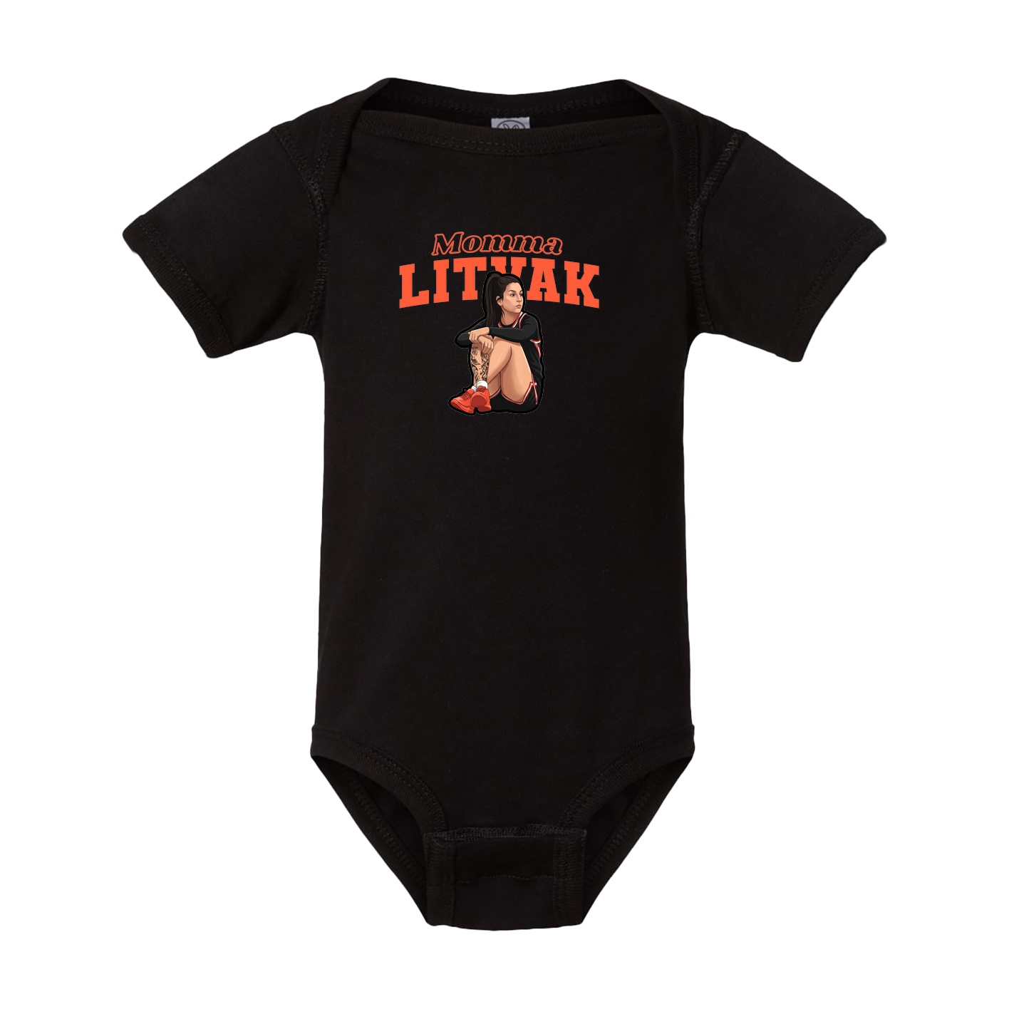 Baby Onesie — Mothers Day Block in Black