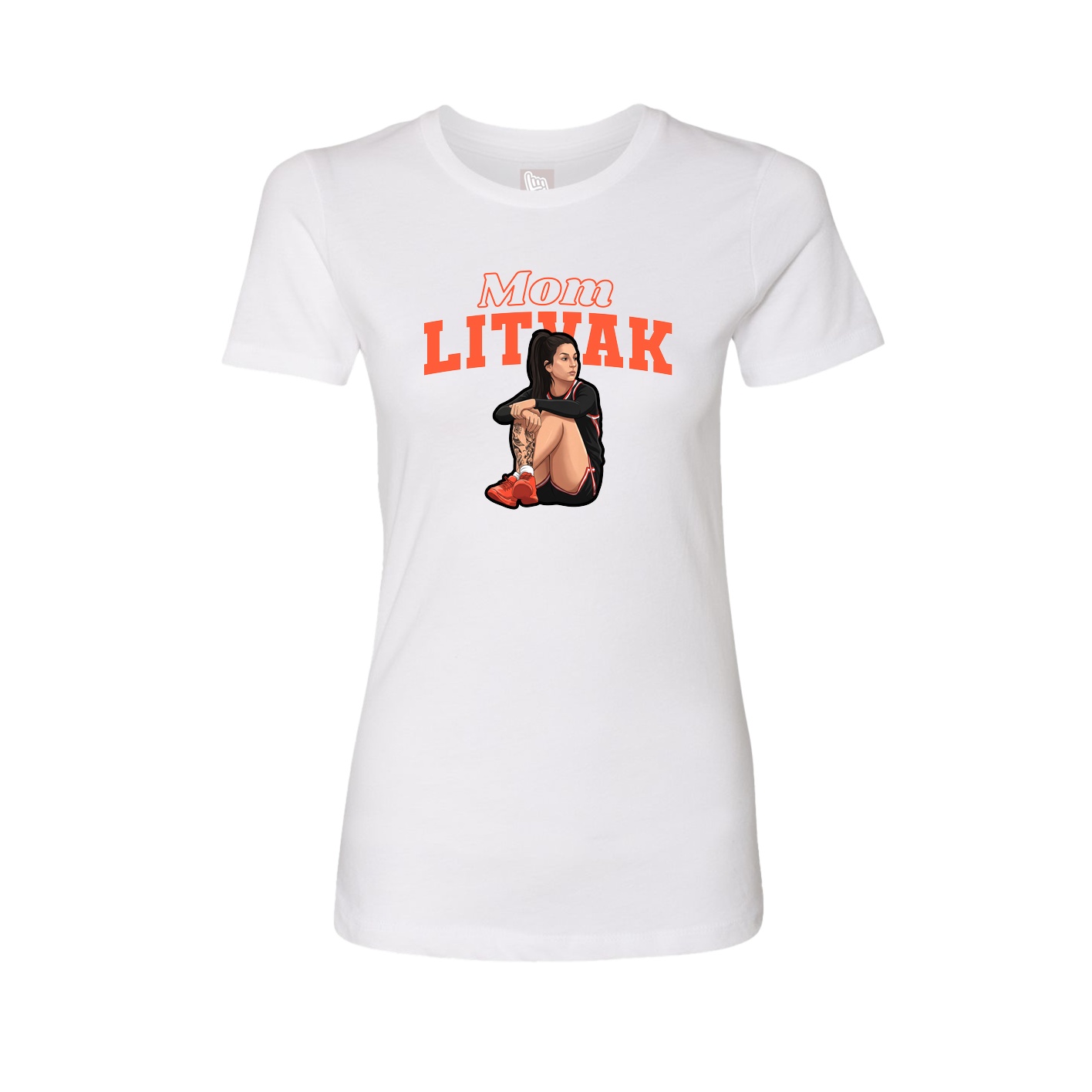 Womens Tee — Mothers Day Block in White