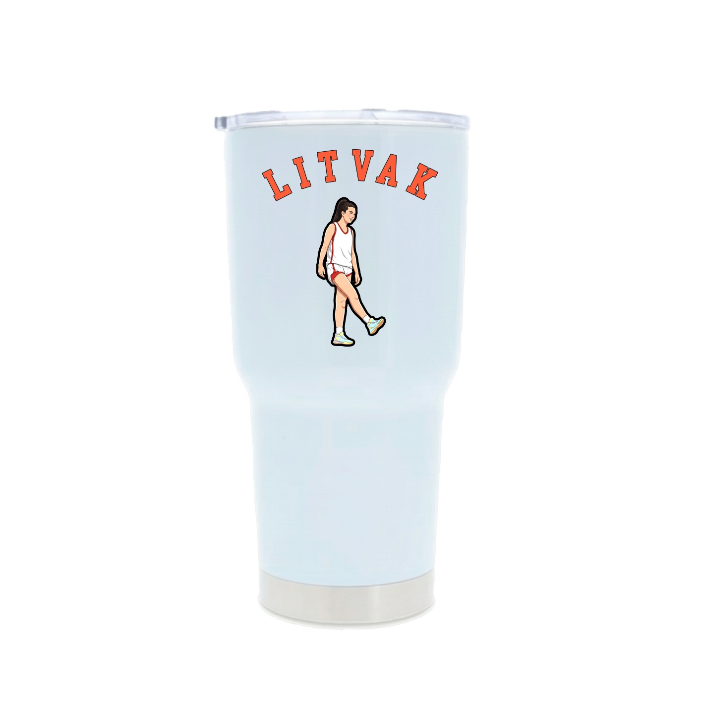 30oz Stainless Steel Tumbler — Shirsey Arch in White