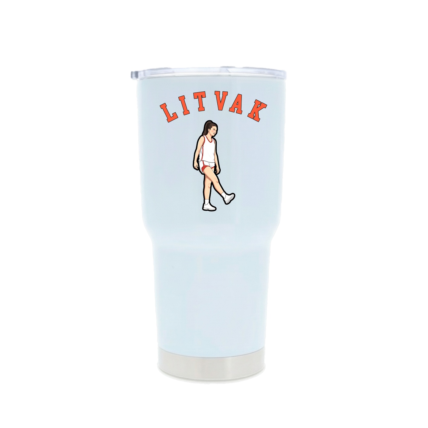 30oz Stainless Steel Tumbler — Shirsey Arch in White