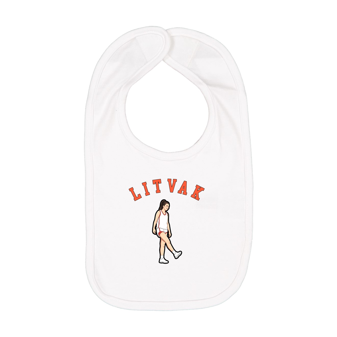 Infant Bib — Shirsey Arch in White
