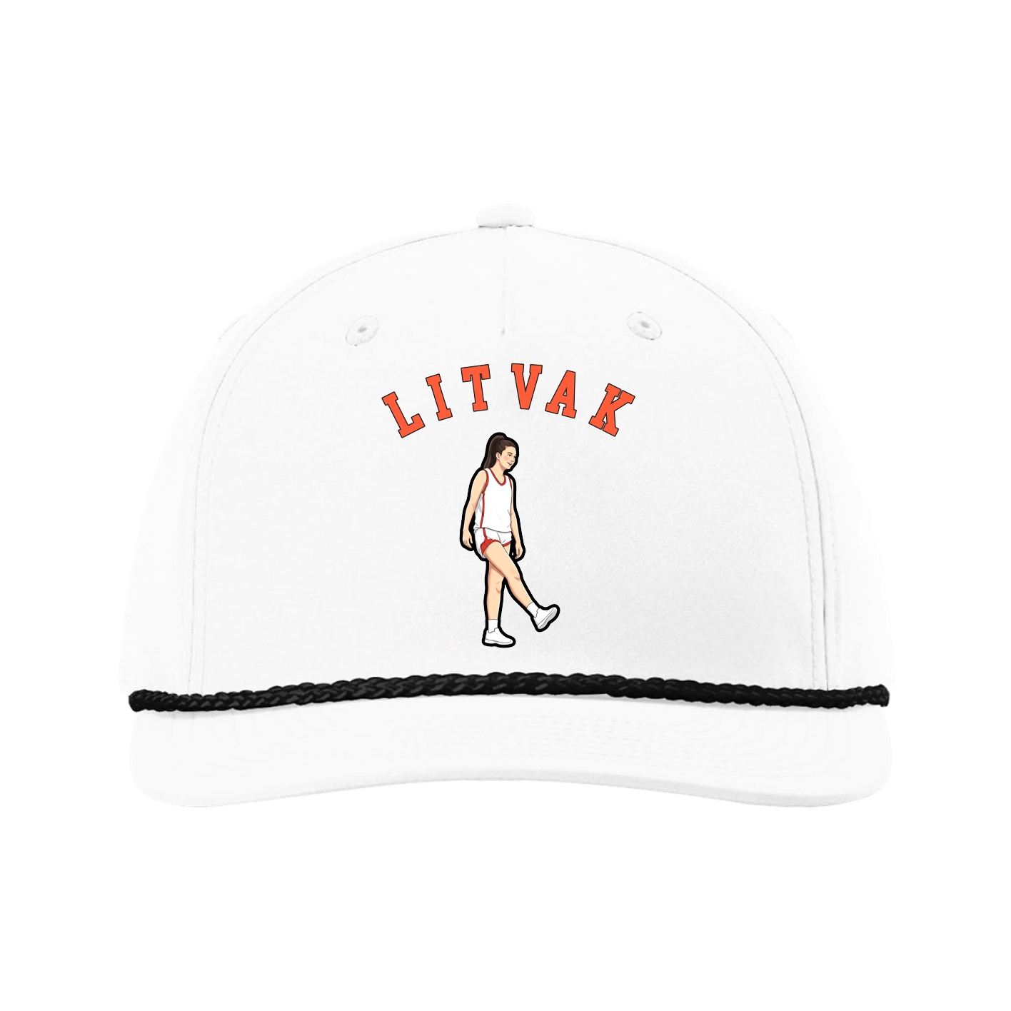 Five-Panel Classic Rope Cap — Shirsey Arch in White