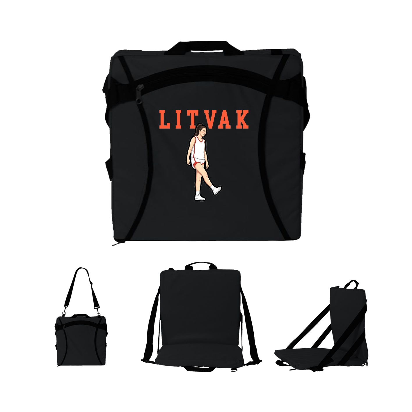 Folding Stadium Seat — Shirsey in Black