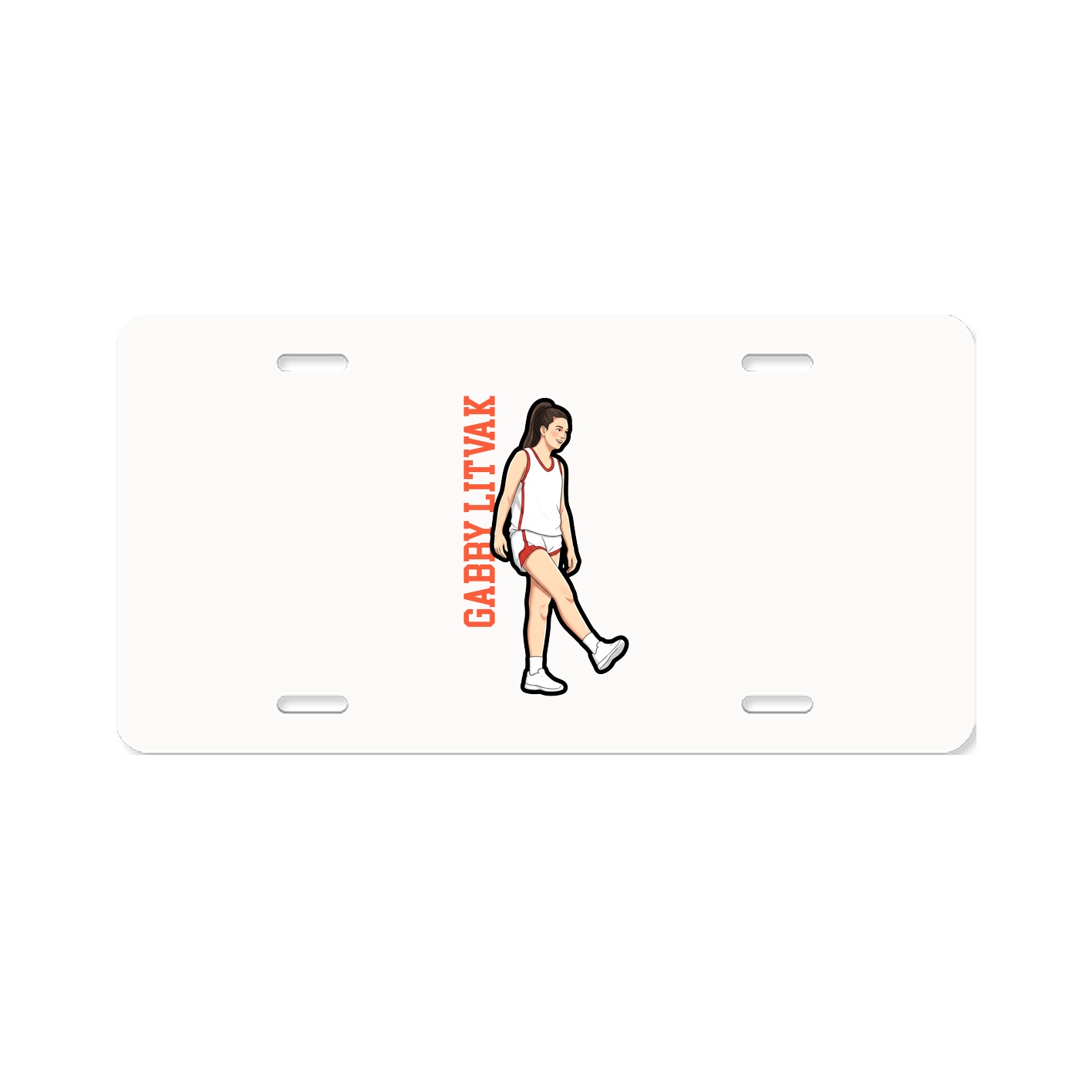 License Plate — Name Vertical in Classic