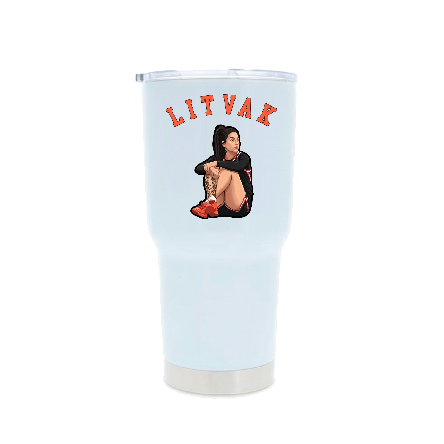 30oz Stainless Steel Tumbler — Shirsey Arch in White