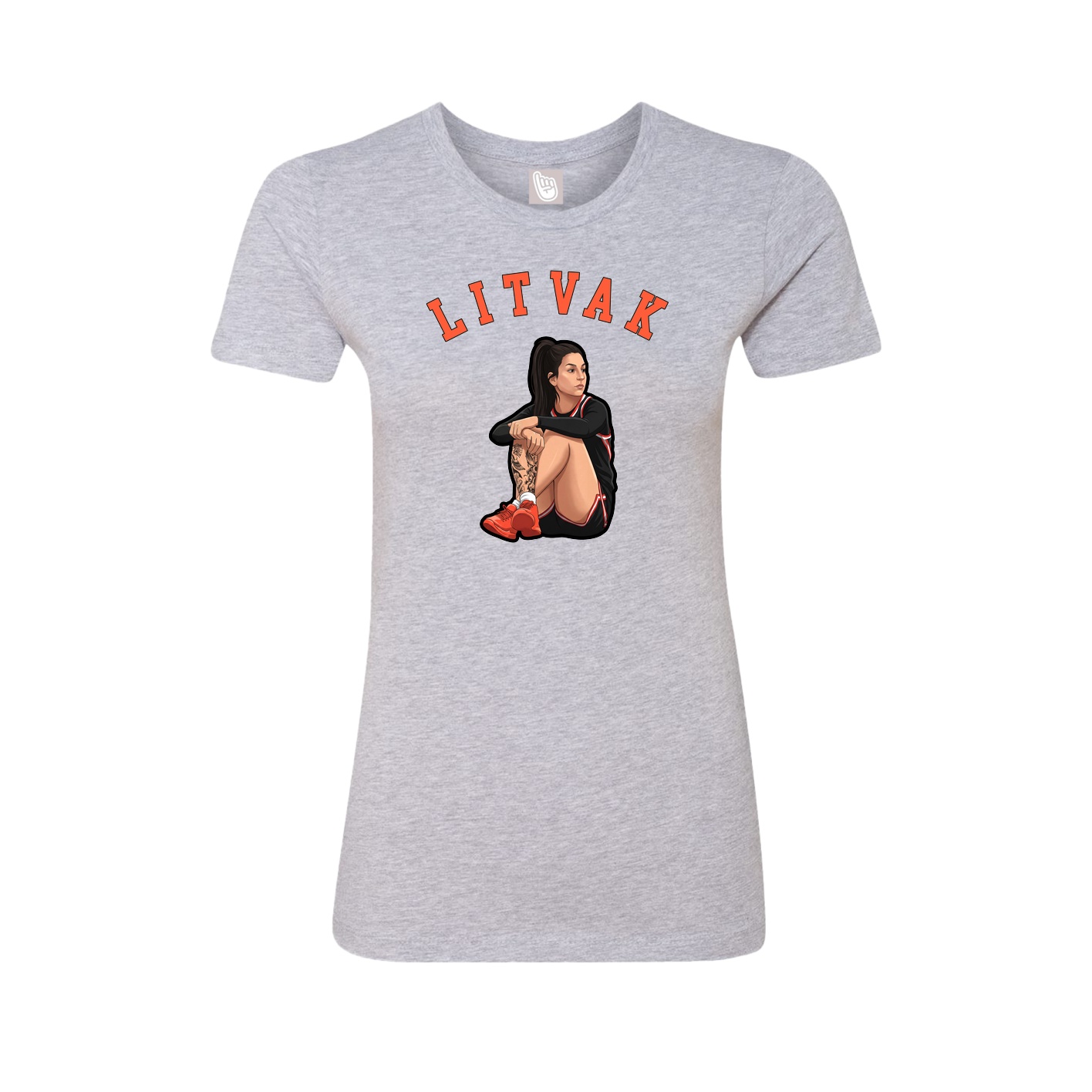 Fitted Women's Tee — Shirsey Arch in Grey