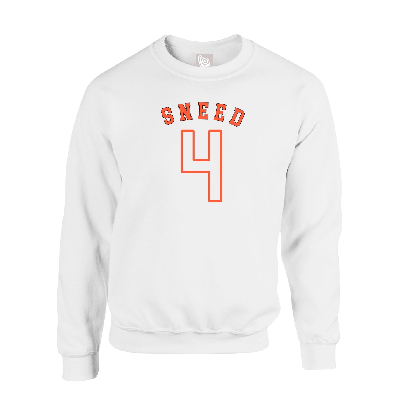 Fleece Crew — Shirsey Arch in White