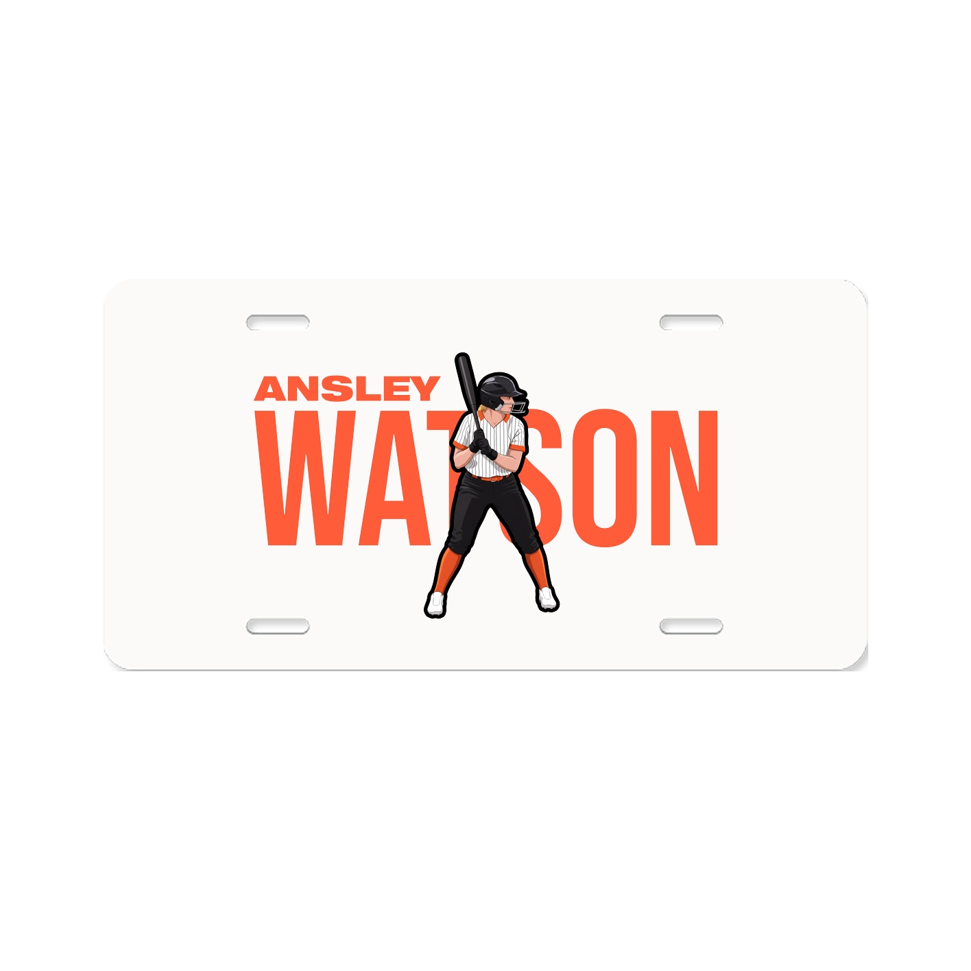 License Plate — Player Name in Classic