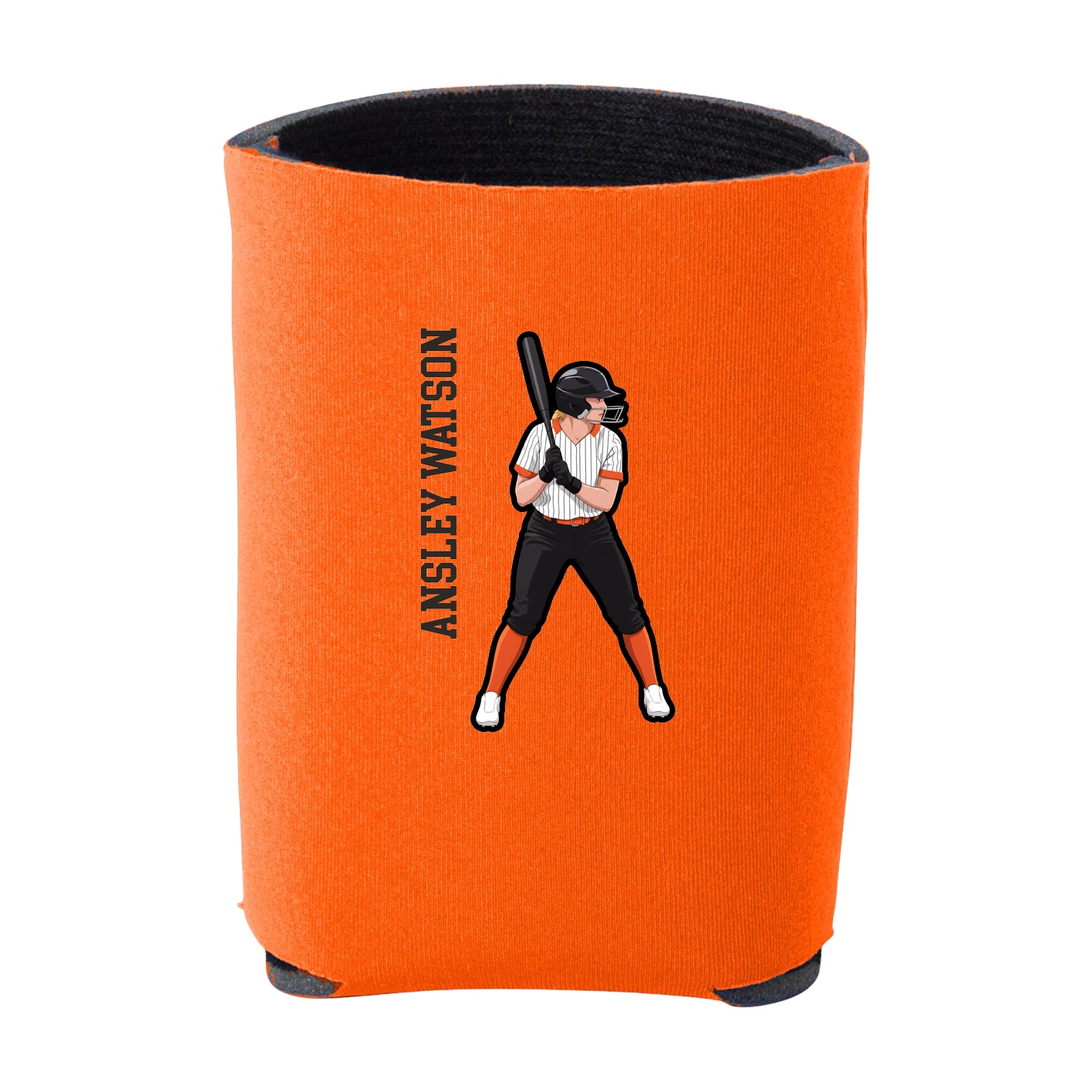 Can Holder — Name Vertical in Orange