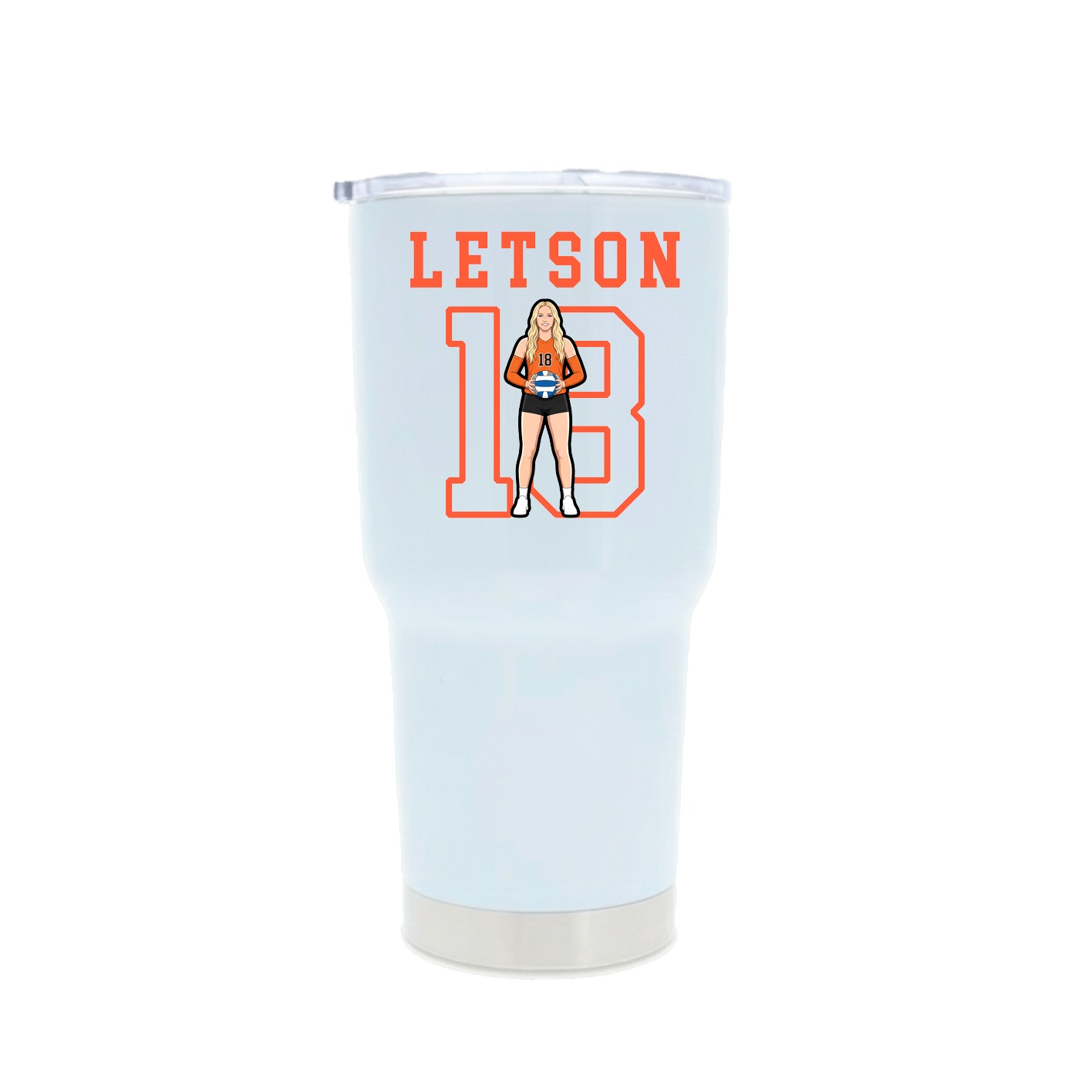 30oz Stainless Steel Tumbler — Shirsey in White