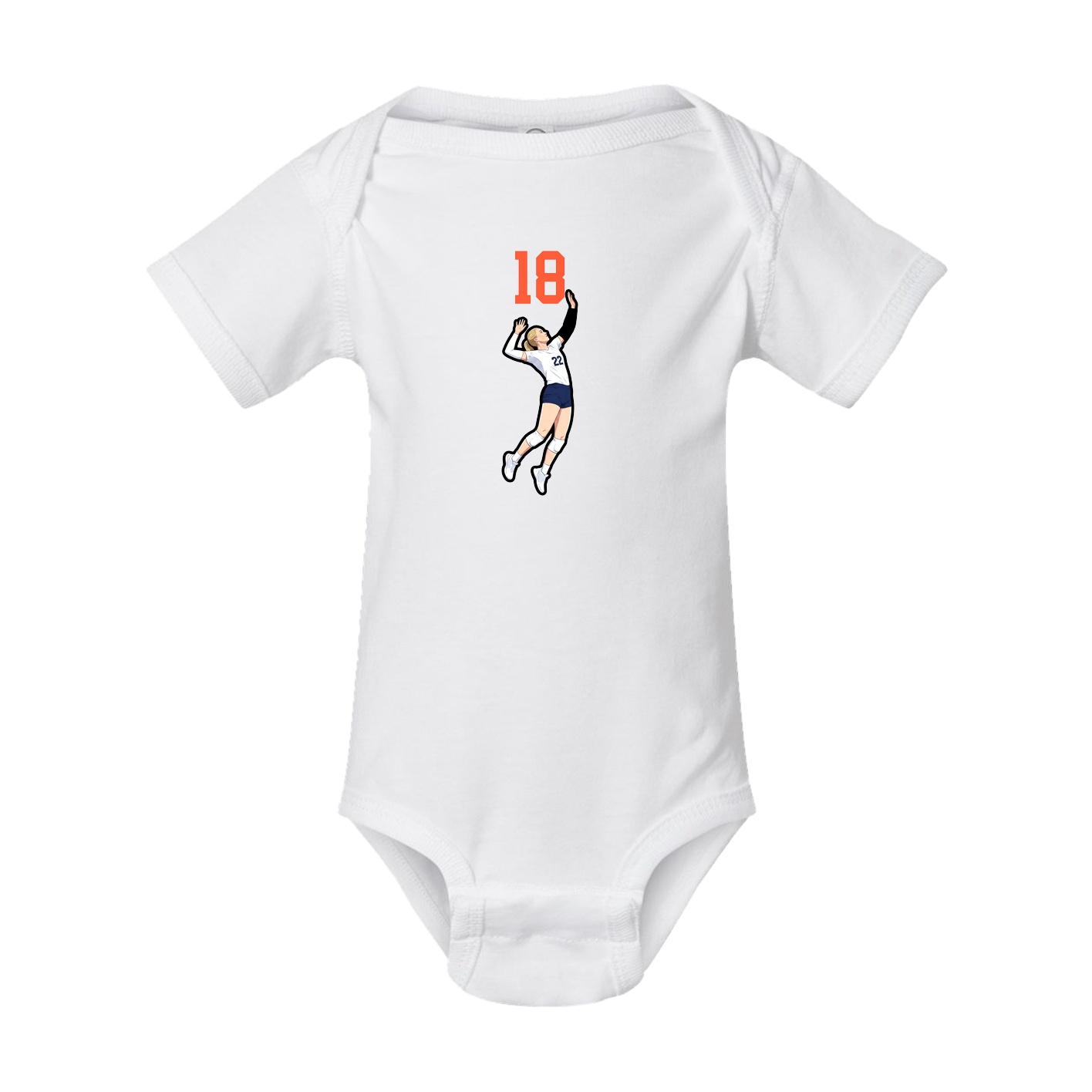 Baby Onesie — Number Top in White