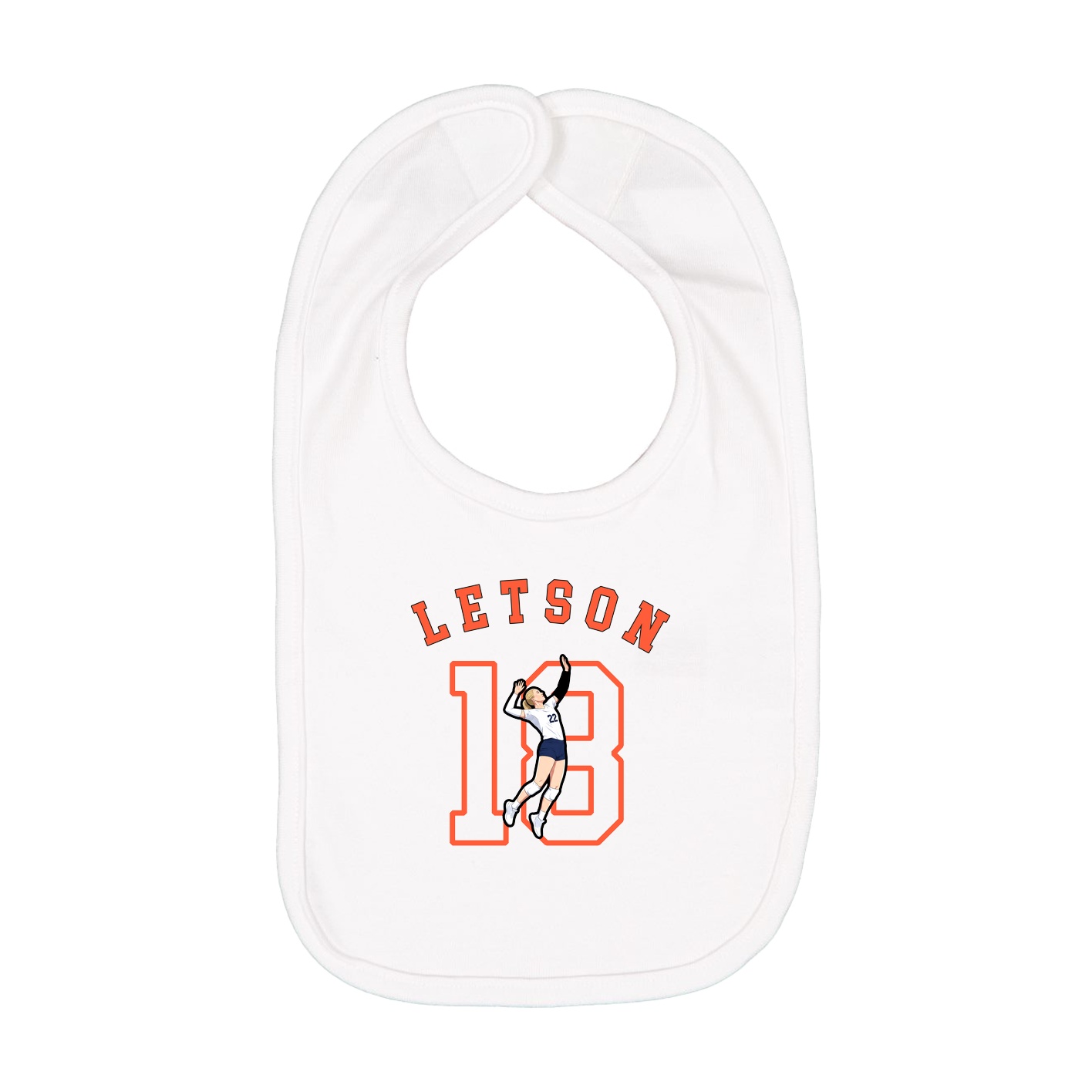 Infant Bib — Shirsey Arch in White