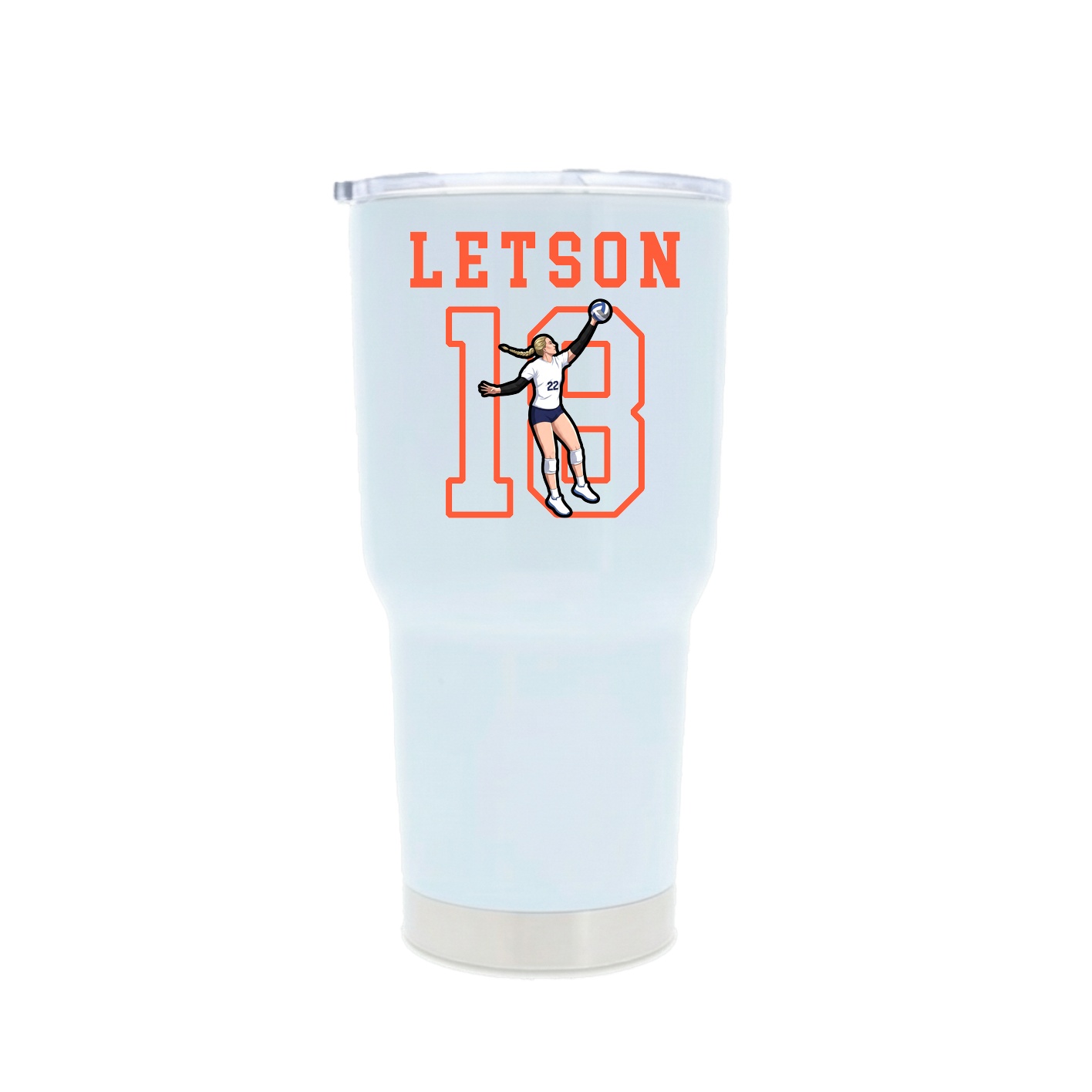 30oz Stainless Steel Tumbler — Shirsey in White