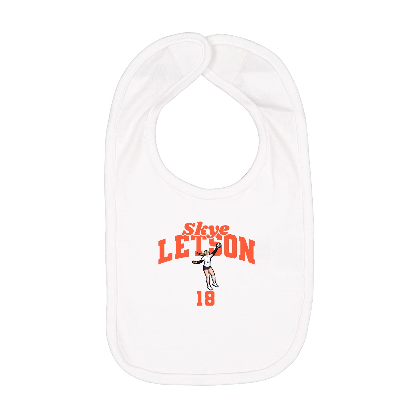Infant Bib — Signature Arch in White