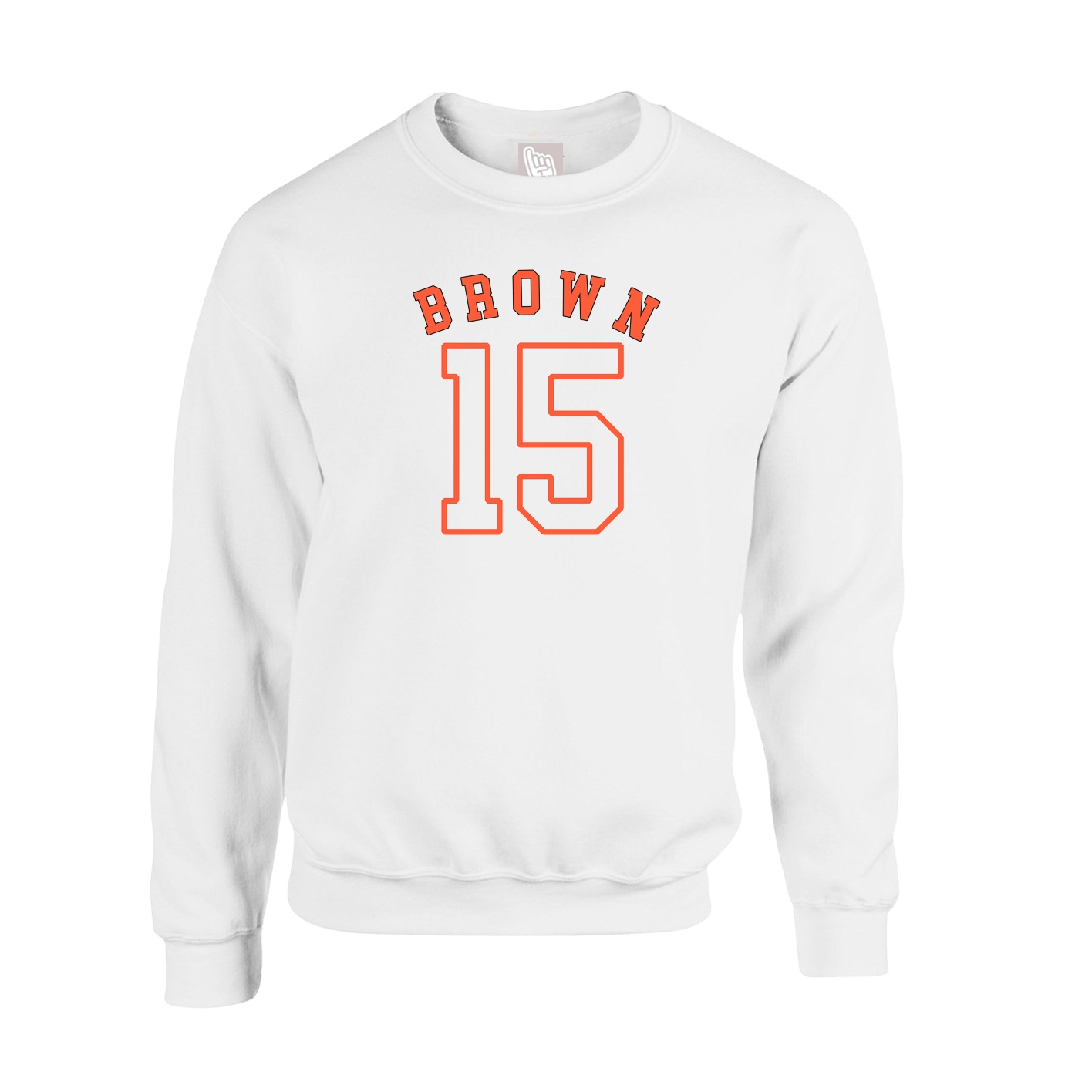 Fleece Crew — Shirsey Arch in White