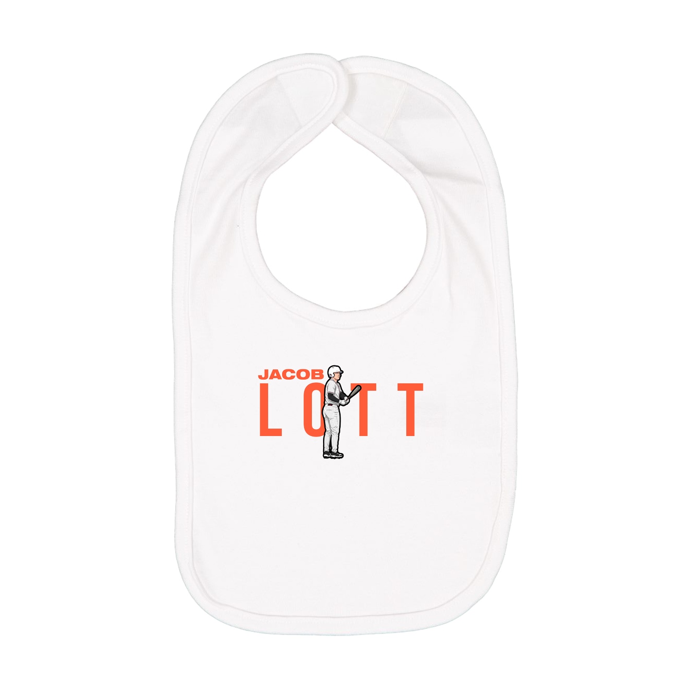Infant Bib — Player Name in White