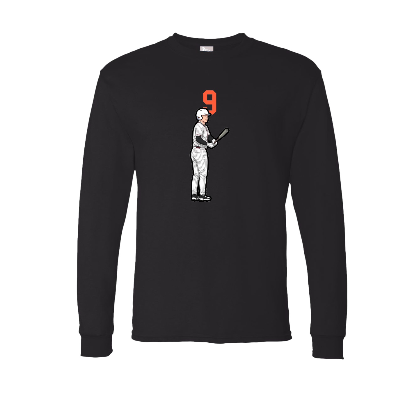 Long Sleeve Tee — Number Top in Black