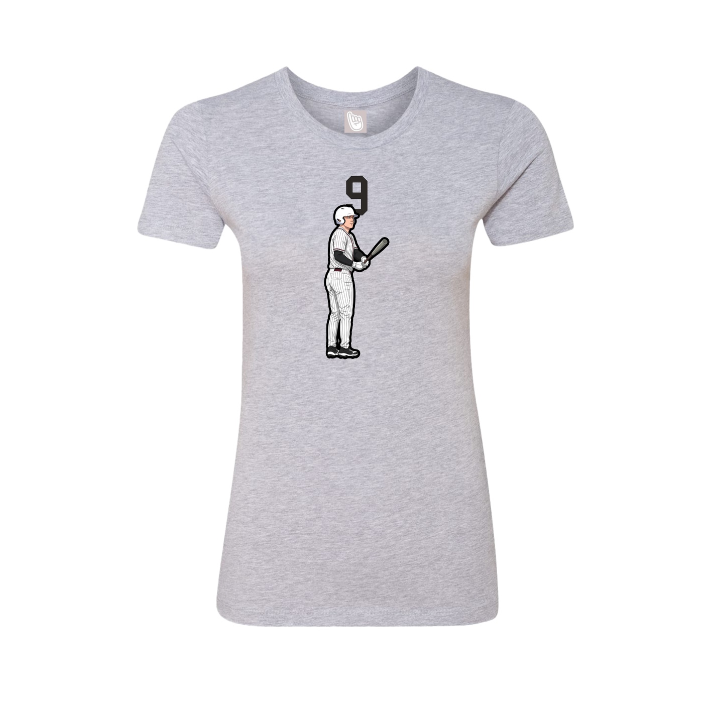 Fitted Women's Tee — Number Top in Grey