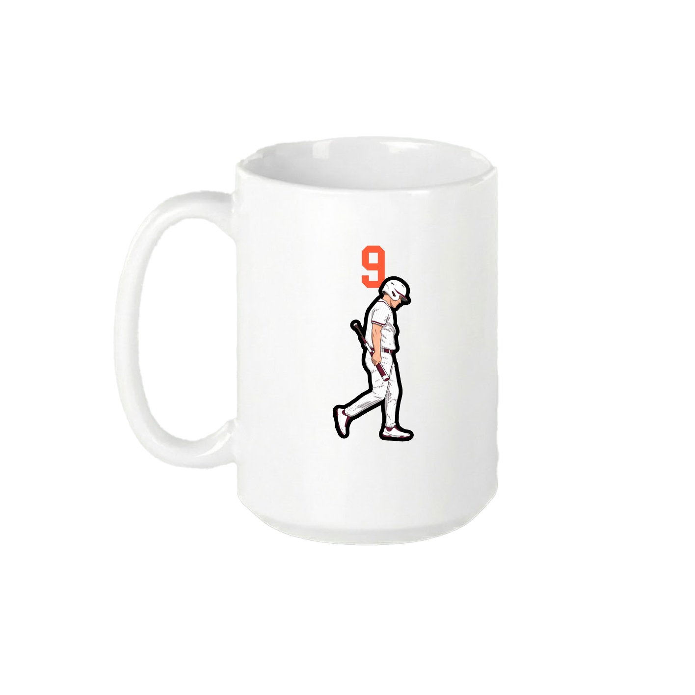 15oz Coffee Mug — Number Top in White