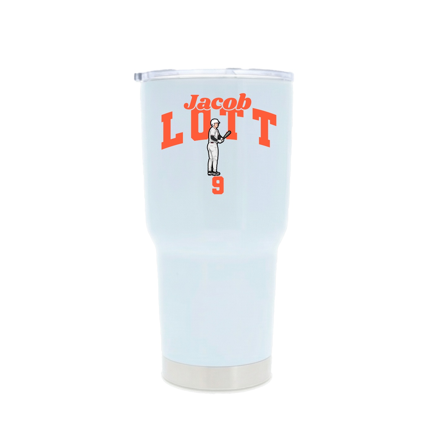 30oz Stainless Steel Tumbler — Signature Arch in White