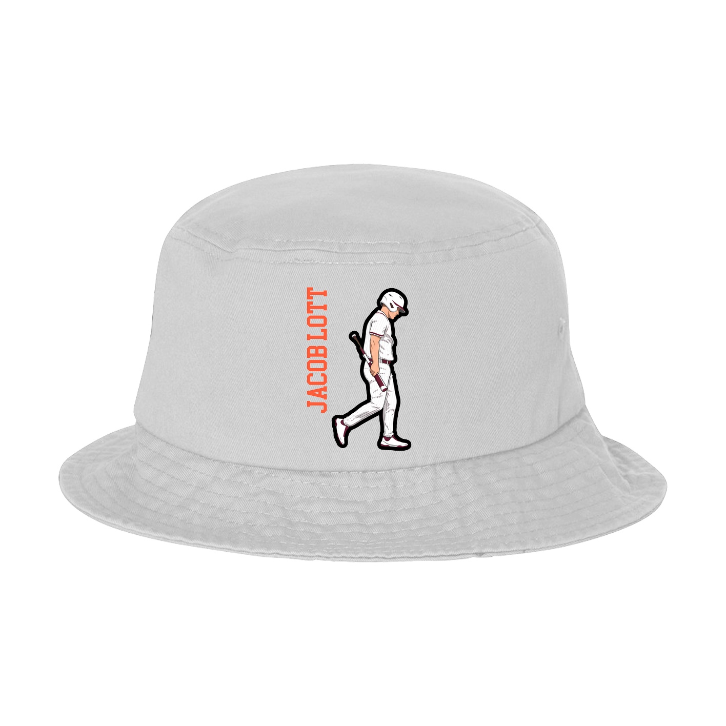 Bucket Cap — Name Vertical in White