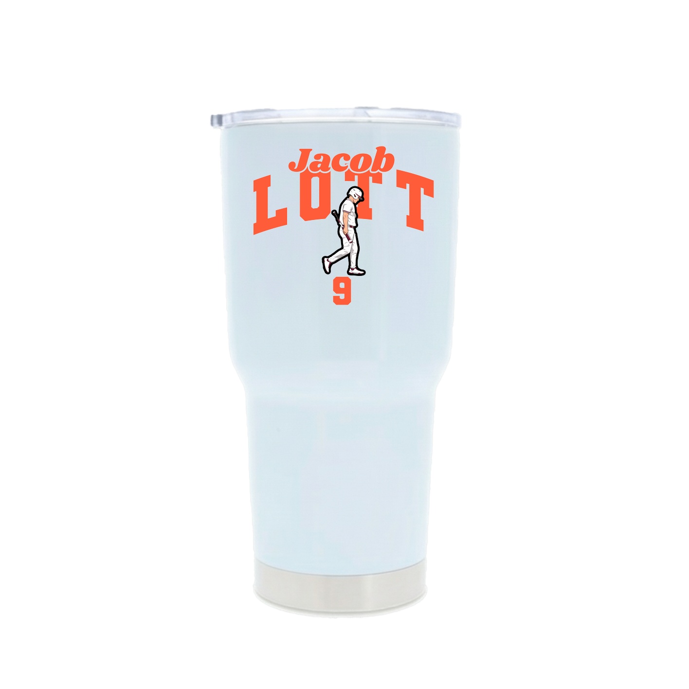 30oz Stainless Steel Tumbler — Signature Arch in White