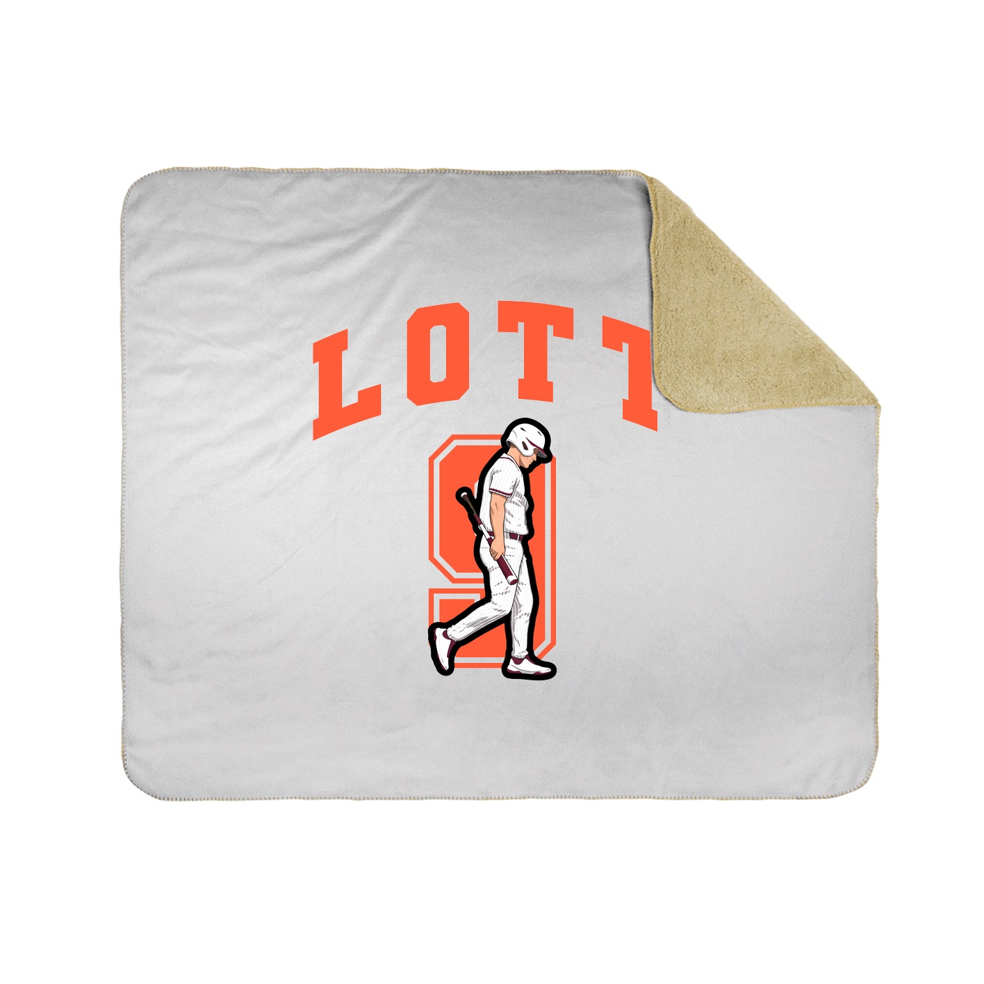 Throw Blanket — Number in White