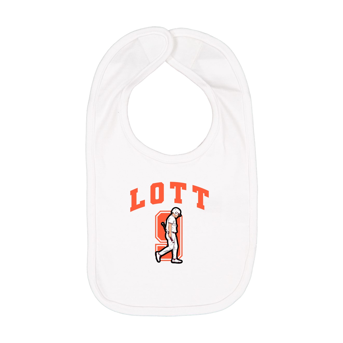 Infant Bib — Number in White
