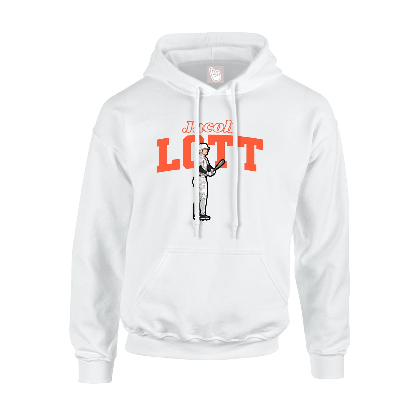Hoodie — Name Arch in White