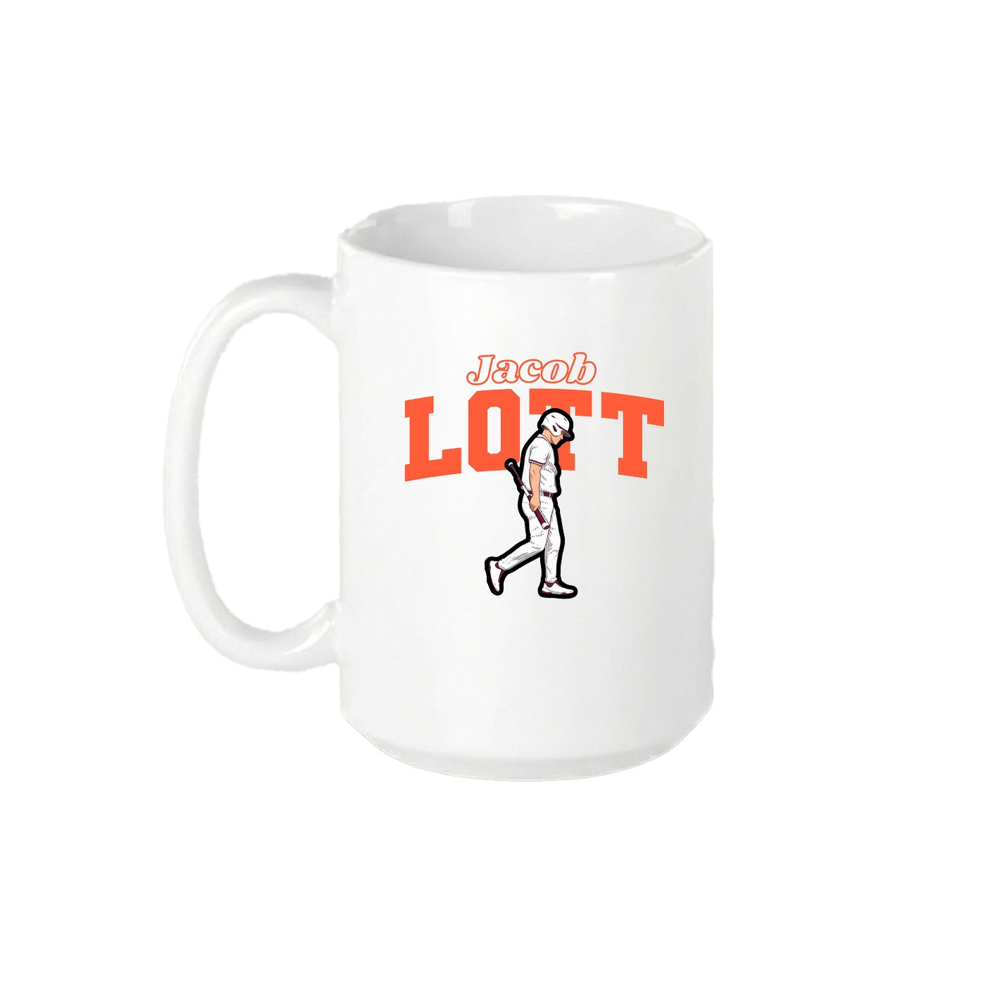 15oz Coffee Mug — Name Arch in White