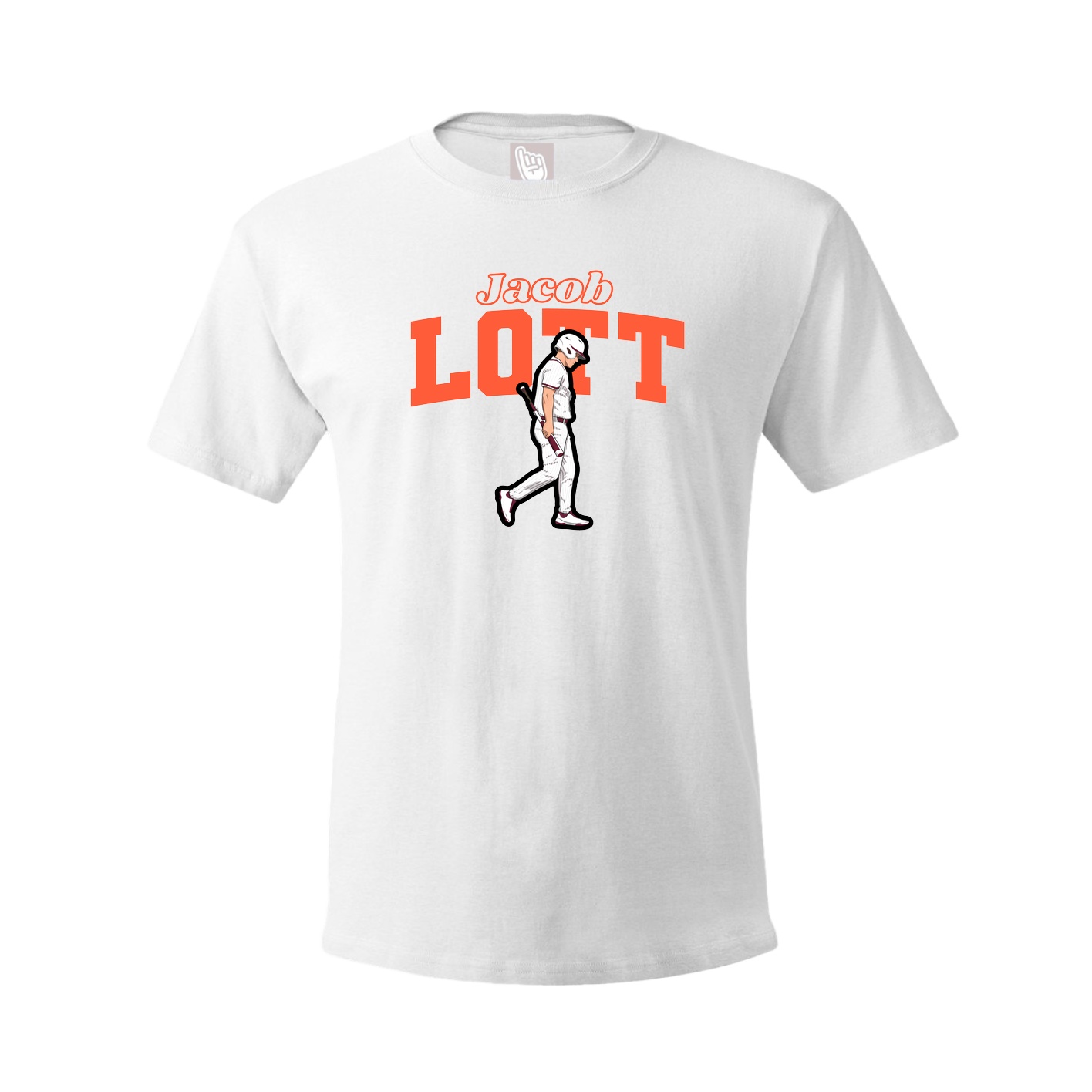 Youth Tee — Name Arch in White