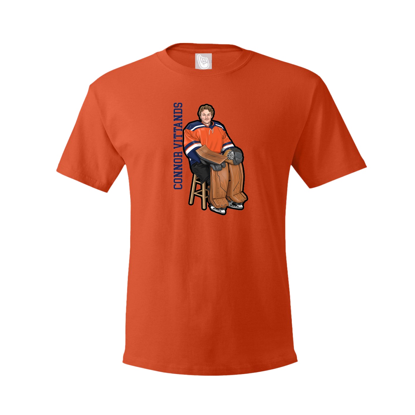Tee — Name Vertical in Orange