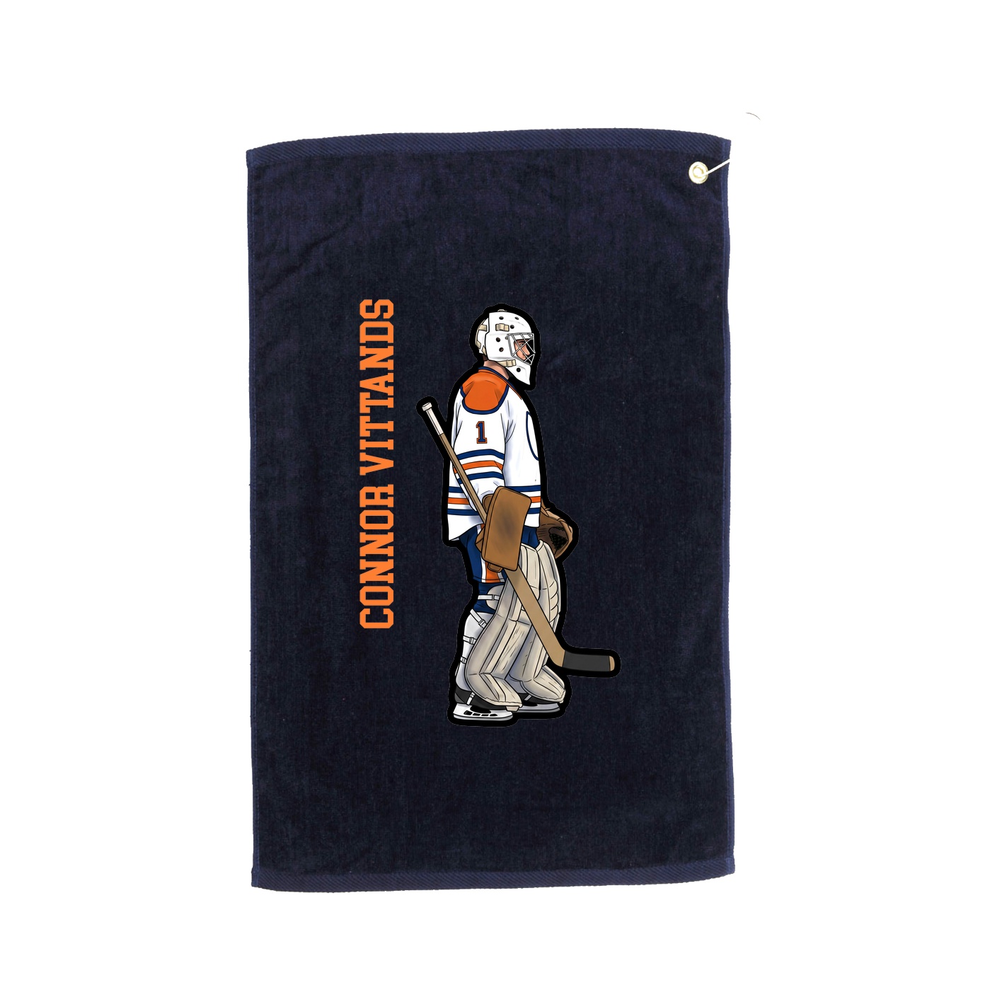 Golf Towel — Name Vertical in Navy