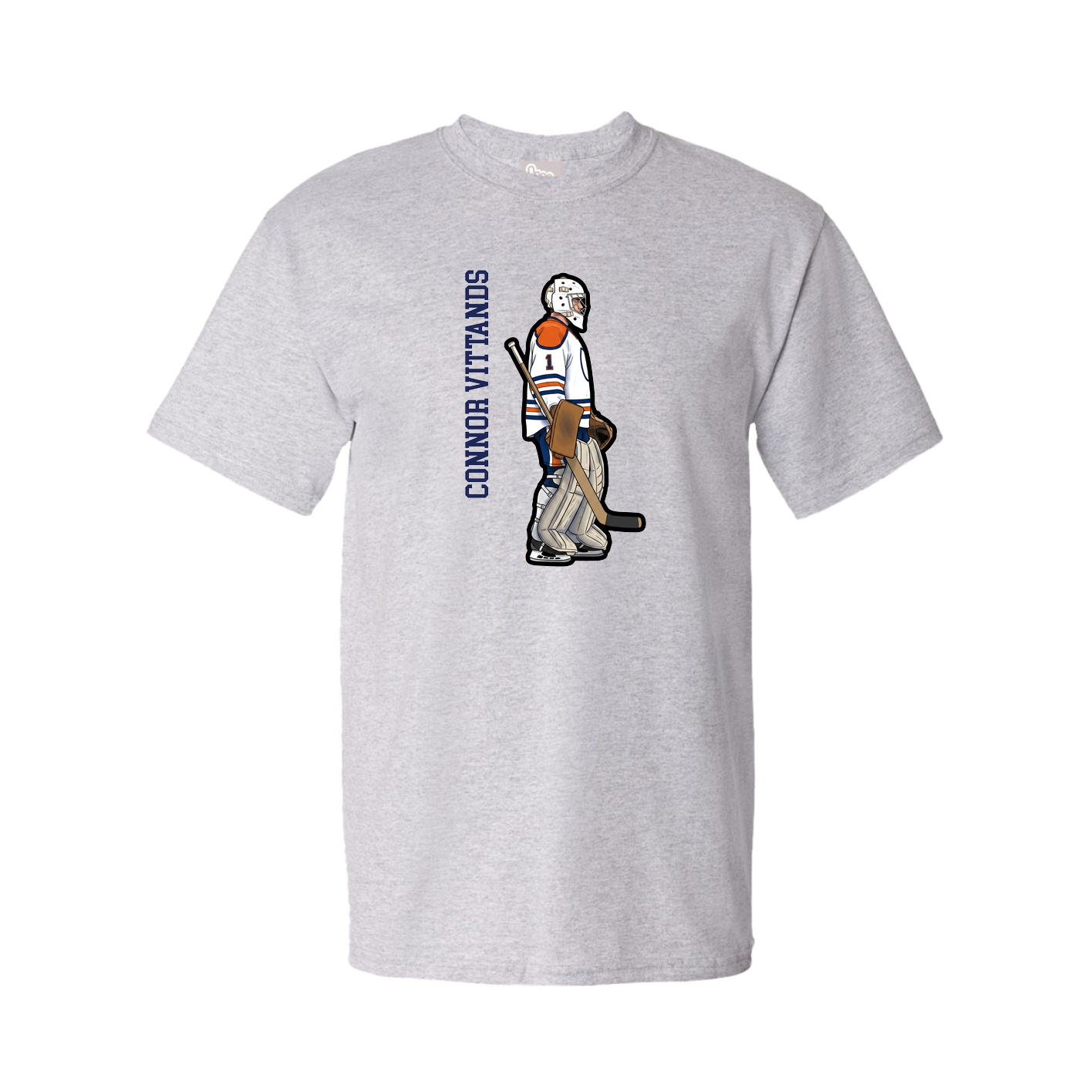 Tee — Name Vertical in Grey