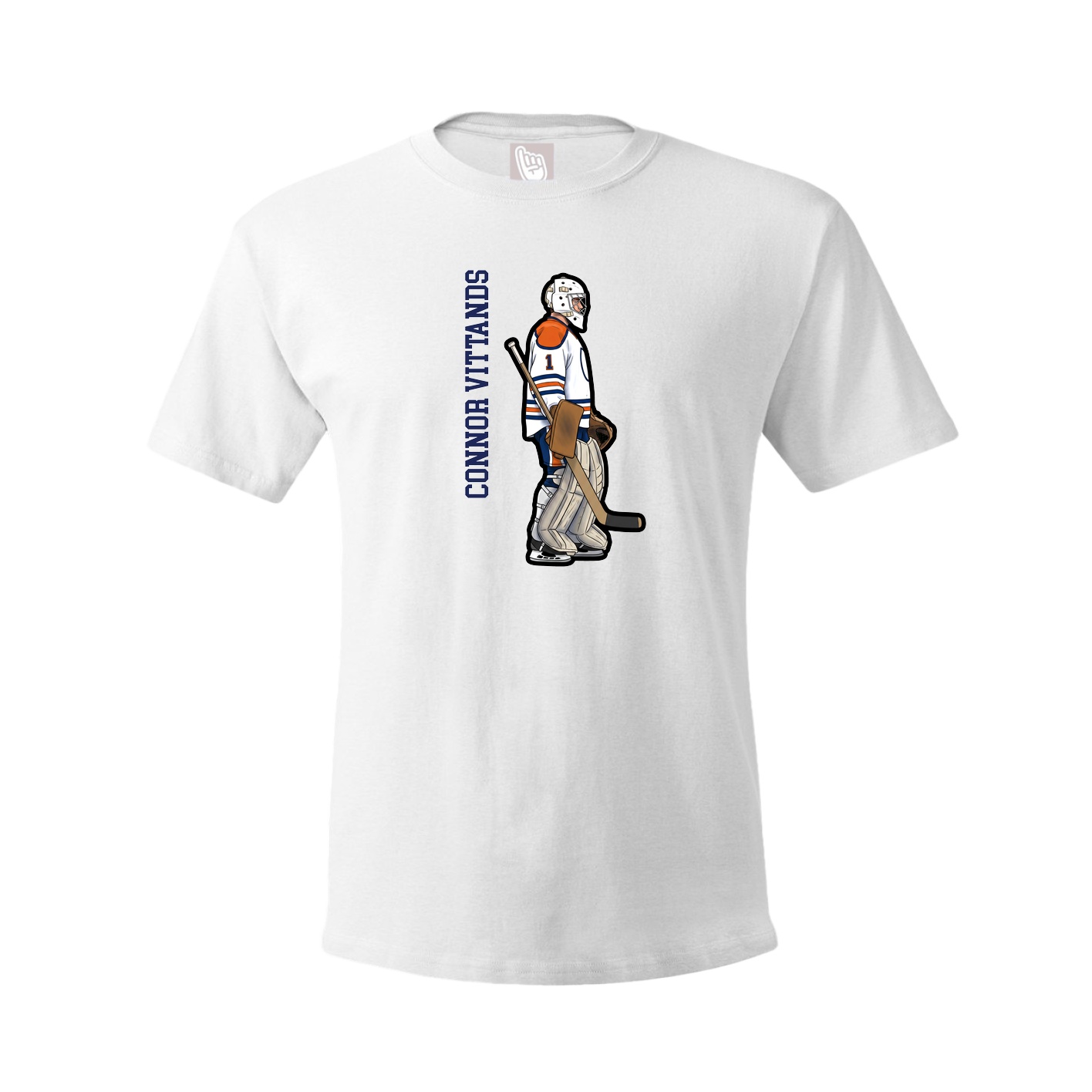 Tee — Name Vertical in White