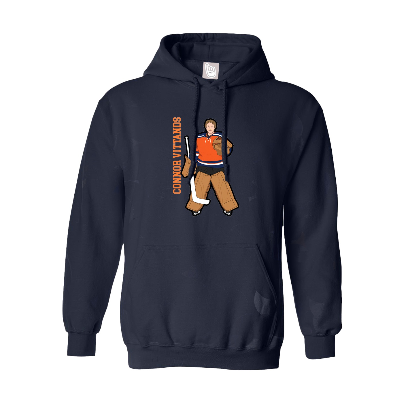 Youth Hoodie — Name Vertical in Navy