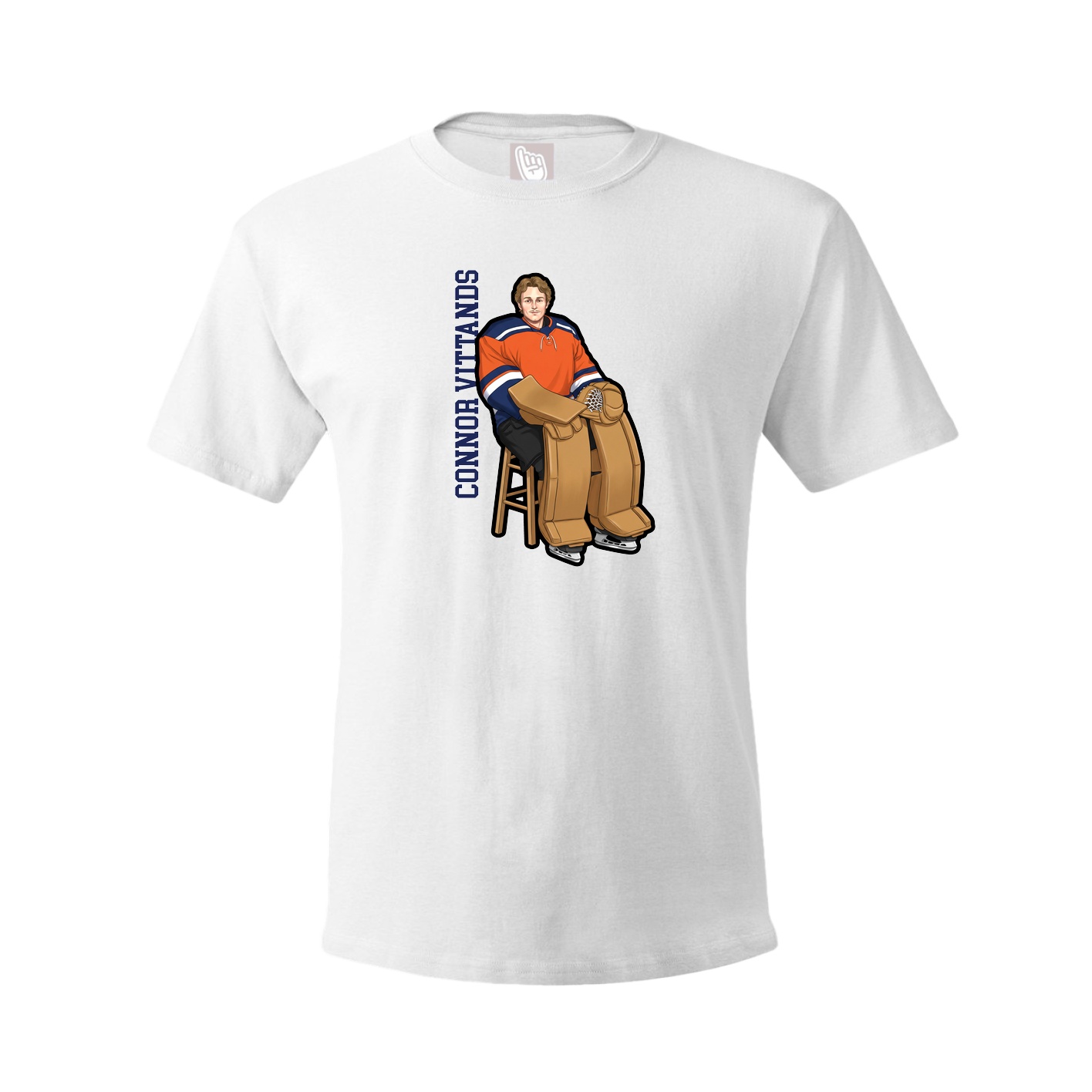 Tee — Name Vertical in White