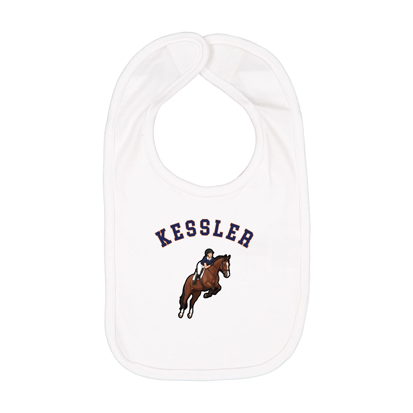 Infant Bib — Shirsey Arch in White