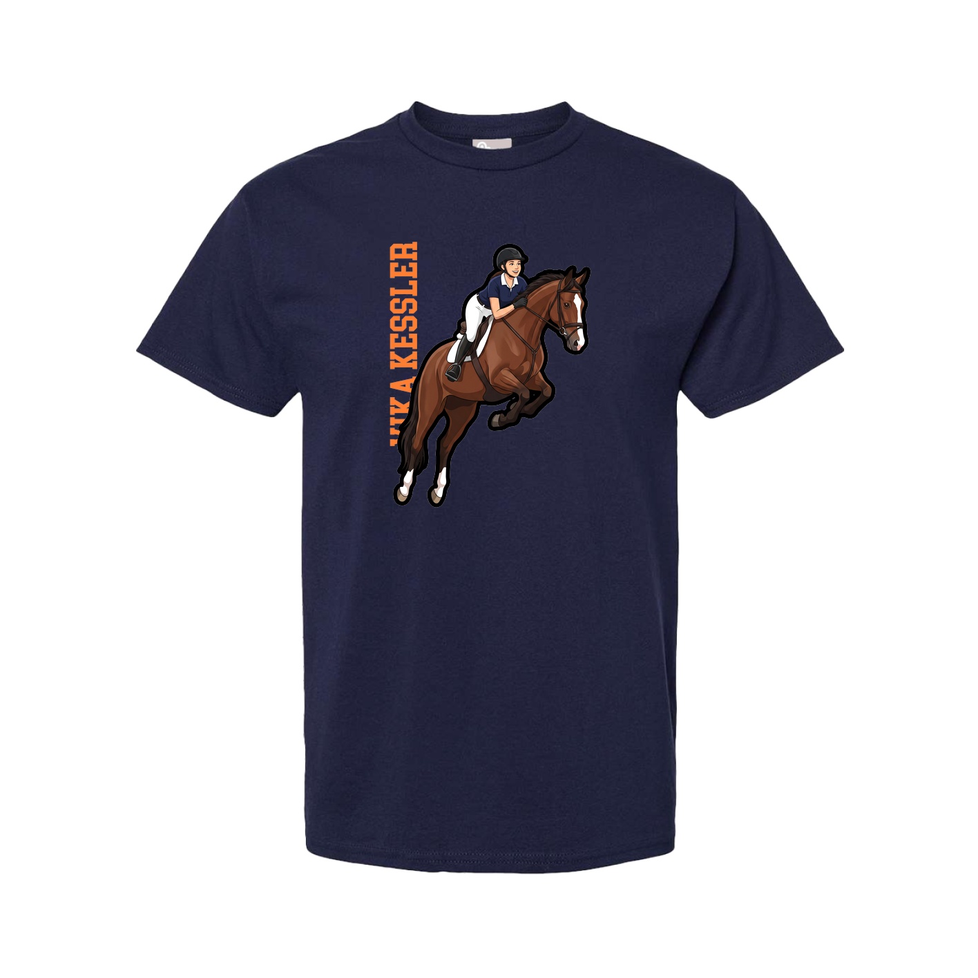 Tee — Name Vertical in Navy